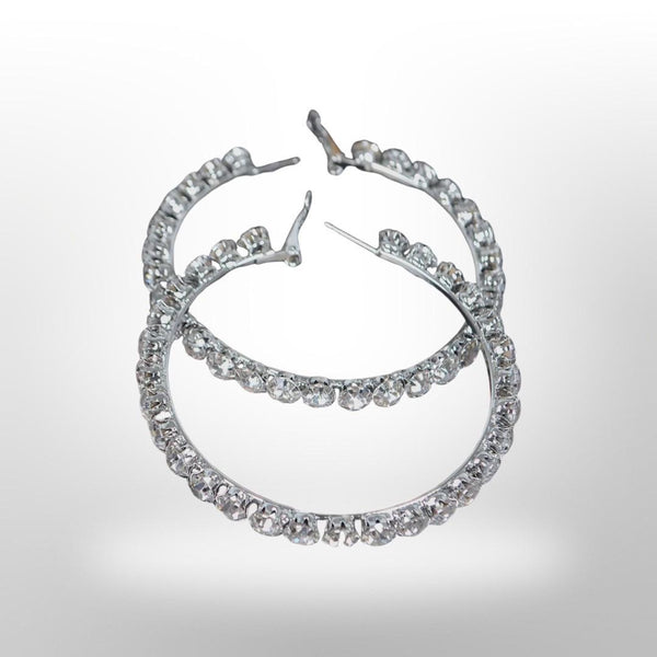 Rhinestone Hoop Earrings