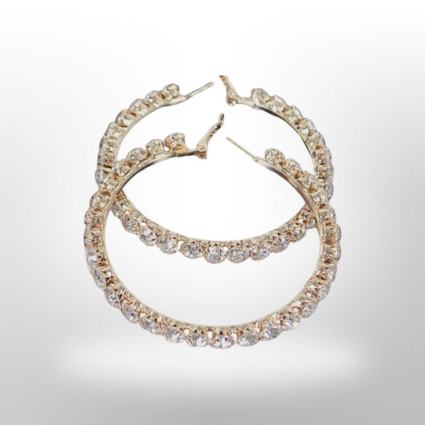 Rhinestone Hoop Earrings